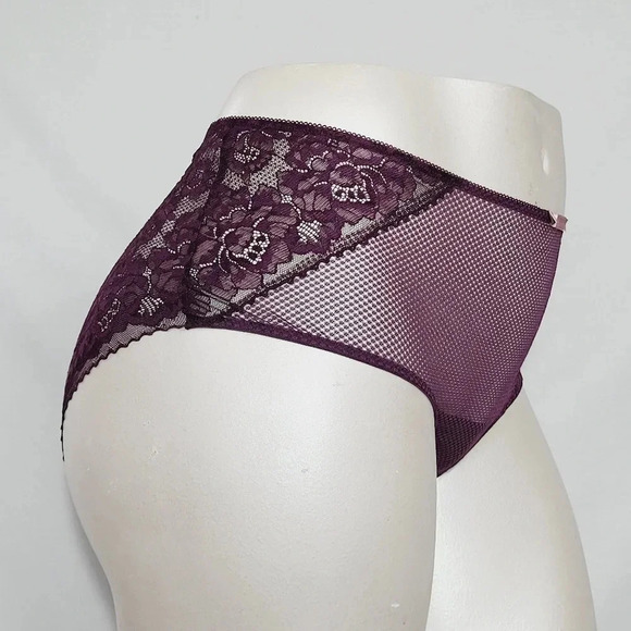 3X Ava & Viv‎ Plus Size Semi Sheer Lace Hipster Embassy Purple NWT - Picture 2 of 6